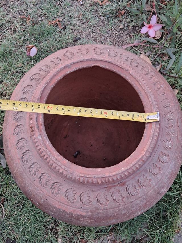 โอ่งแดงโบราณ แต่งบ้านแต่สวน สะสมได้ รูปที่ 7