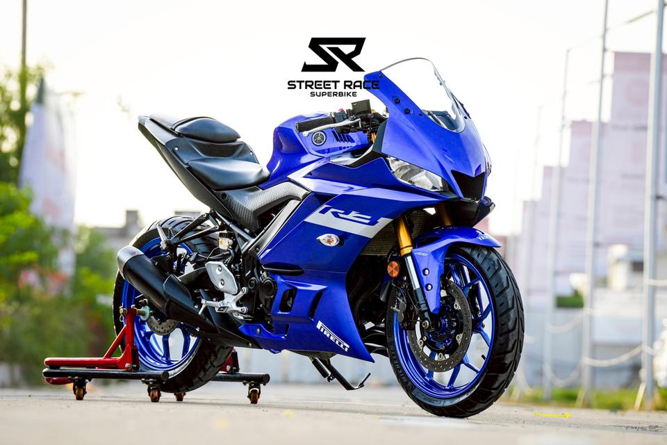 2021 Yamaha yzf-r3 ปี 2021 น้ำเงินเทา ทรงเดิม สภาพสวยกริ๊บ! 10
