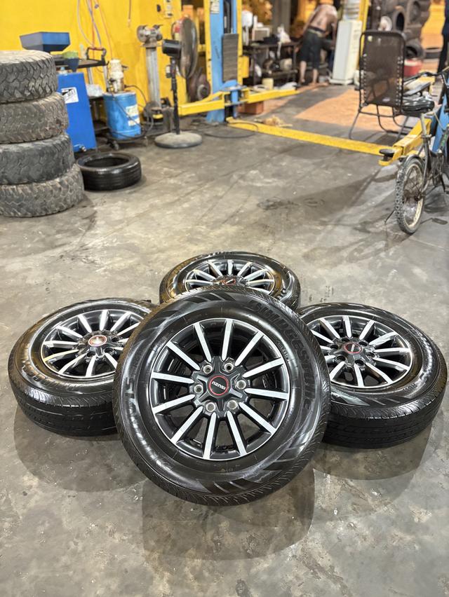 ล้อ ISUZU ขอบ 16 พร้อมยาง 215/70 R16 BS ปี 20 ดอกเต็มเหมือนป้ายแดง  1