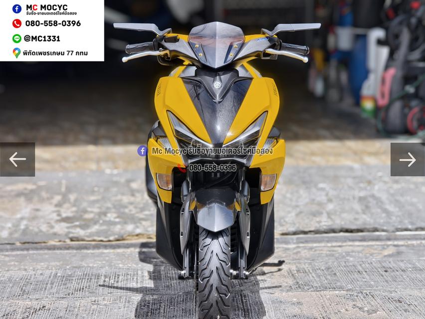 Aerox 2018 สีเหลืองหายาก กุญแจ2ดอกบุคเซอวิสครบ รถบ้านแท้เครื่องท่อเดิม เล่มเขียวชุดโอนครบ No1519