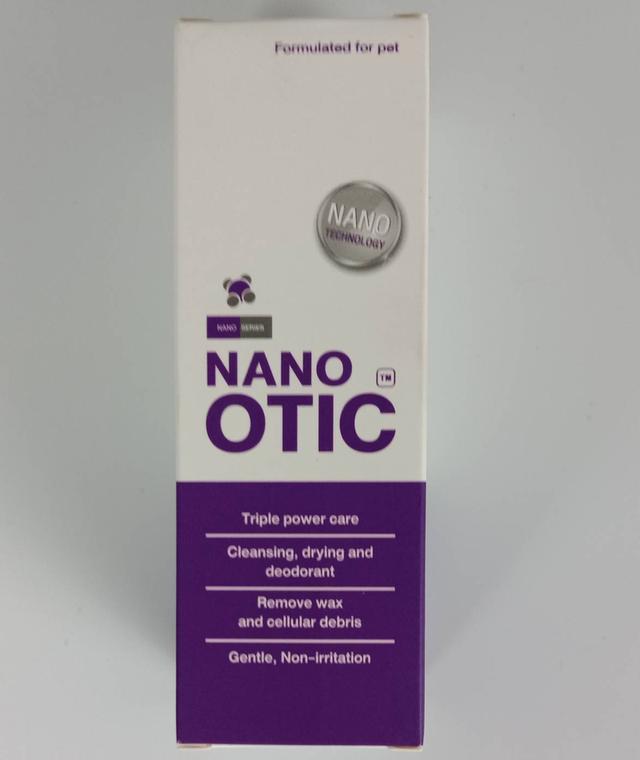 NANO OTIC Nano silver plus formula ขนาด 120 ml. ผลิตภัณฑ์ทำความสะอาดหู สำหรับสัตว์เลี้ยง