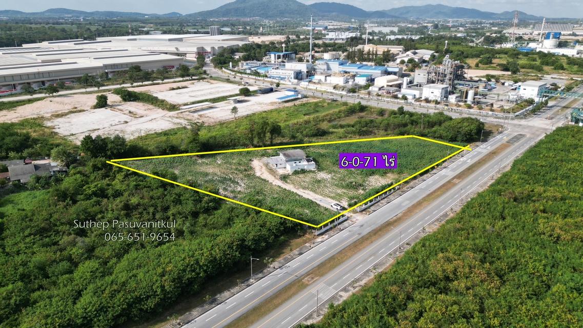 ขายที่ดินผังสีม่วง 6-0-71.4 ไร่ WHA ตะวันออก มาบตาพุด ระยอง ติดถนน 4 เลน ไฟฟ้า 3 เฟสผ่านหน้าแปลง 5