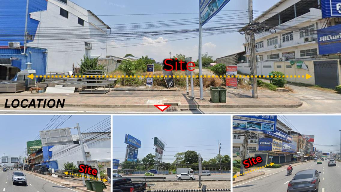 ขายที่ดินทำเลทอง พัทยา ใกล้โฮมโปร (Pattaya Homepro) ติดถนนสุขุมวิท มีให้เลือก 2 แปลง 2