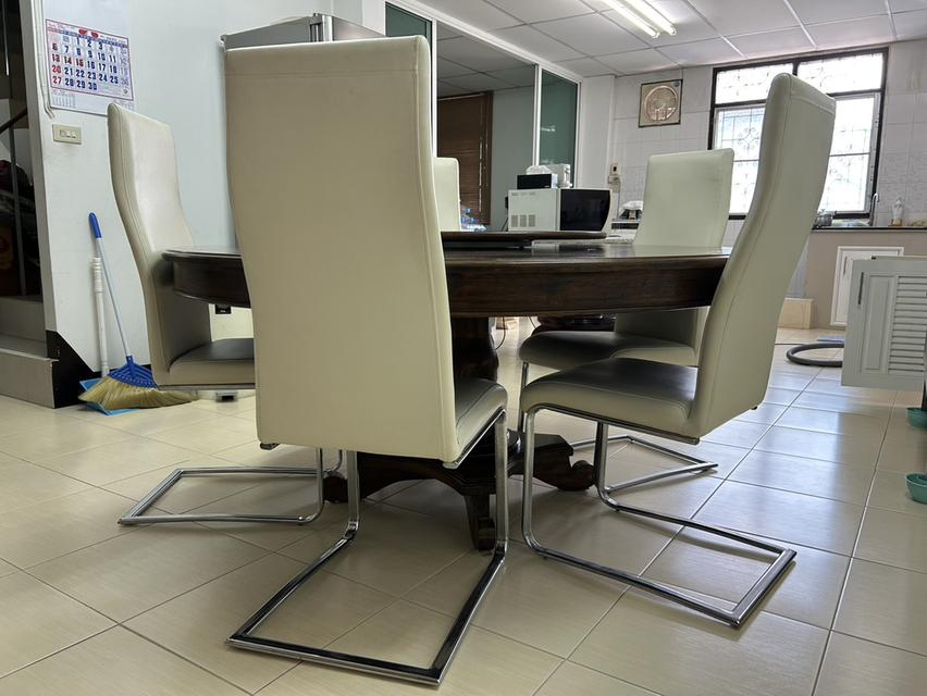 โต๊ะกลม โต๊ะไม้สักทอง โต๊ะกินข้าวกลม Dia 1.6M โต๊ะจีน พร้อมเก้าอี้