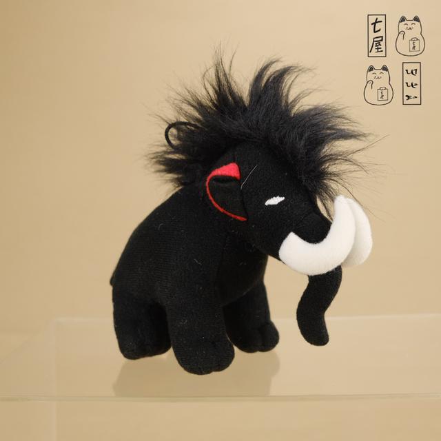 พวงกุญแจ ตุ๊กตา ช้างดำ แมมมอธ แมมมูท 🐘 Black Woolly Mammoth Elephant・MAMMUT・First Zip Backpack Mascot ~ Keychain ~ 11 cm 🖤 รูปที่ 5