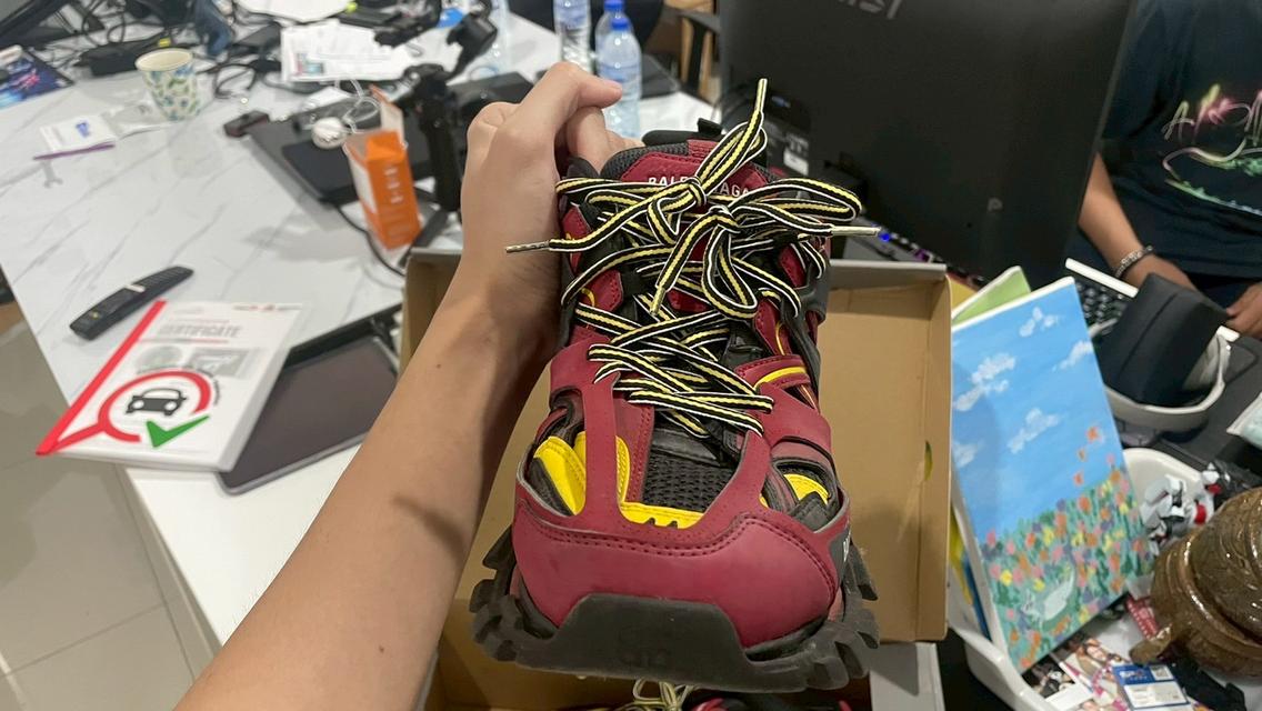 Balenciaga Track Sneaker Bordeaux Burgundy Black Yellow 8