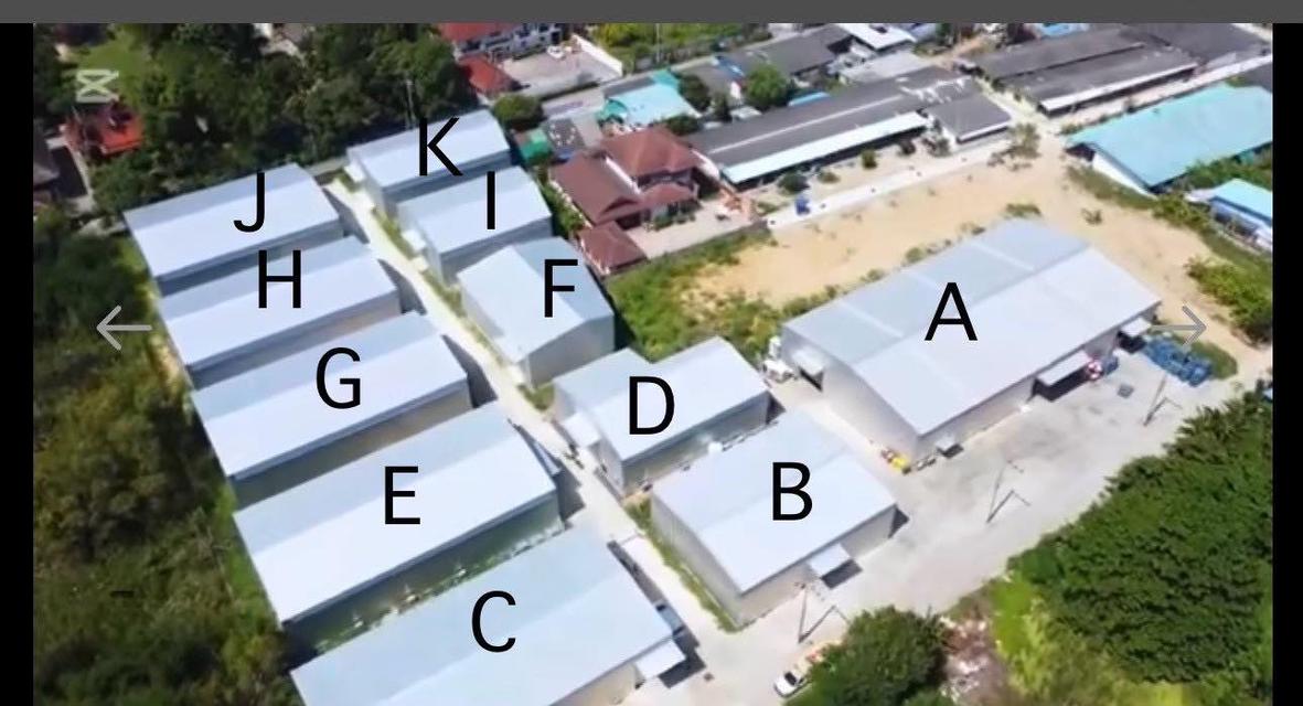 ให้เช่า โกดังสำเร็จรูป 11โกดัง 300-900 ตรม พื้นที่รวมกว่า 5,000 ตรม.บางละมุง 2