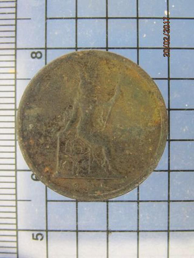 รูป 4272 เหรียญทองแดง 1อัฐ รศ.124 ตราพระสยามเทวาธิราช หัวไม่ตรงก