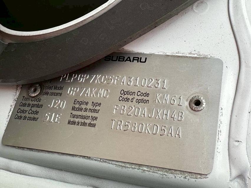 รหัสรถ QT7277 Subaru XV 2.0 ขับ 4 STi โรงงาน ปี 2015 15