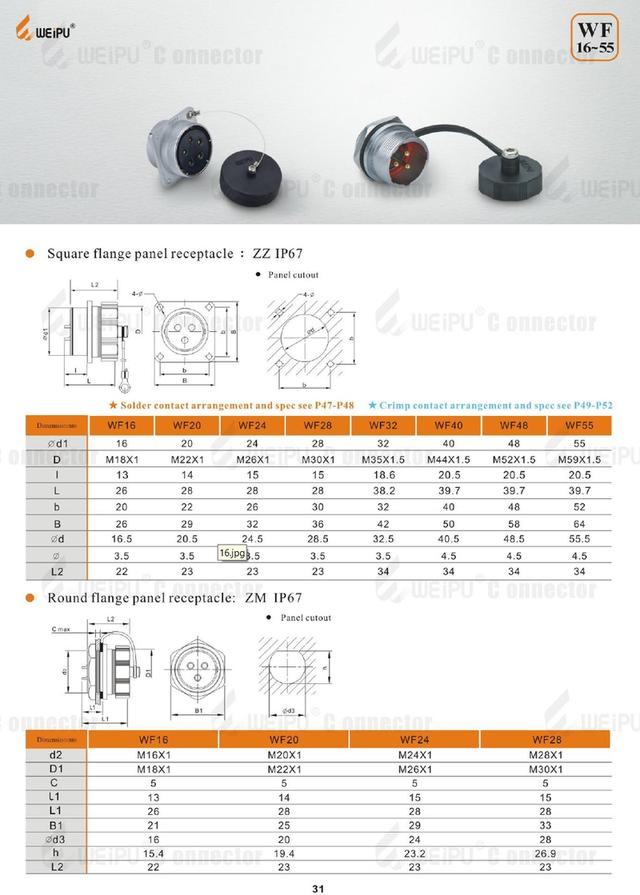 WEIPU connector WF 3