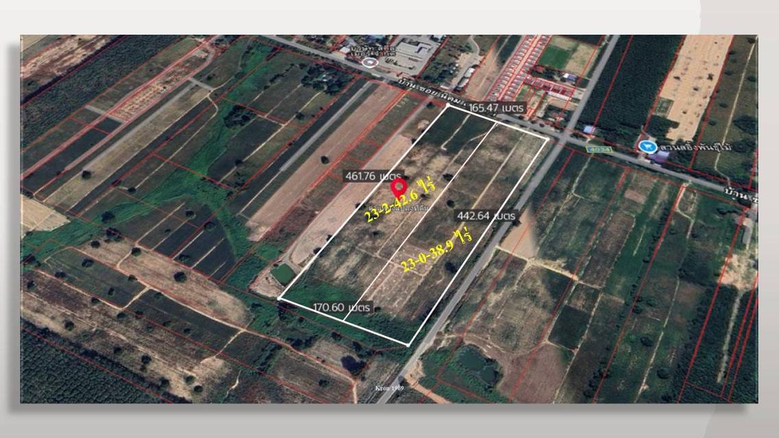 ขายที่ดินโซนนิคมพัฒนาระยอง เนื้อที่ 46-2-81.5 ไร่ ผังสีม่วงลาย 4