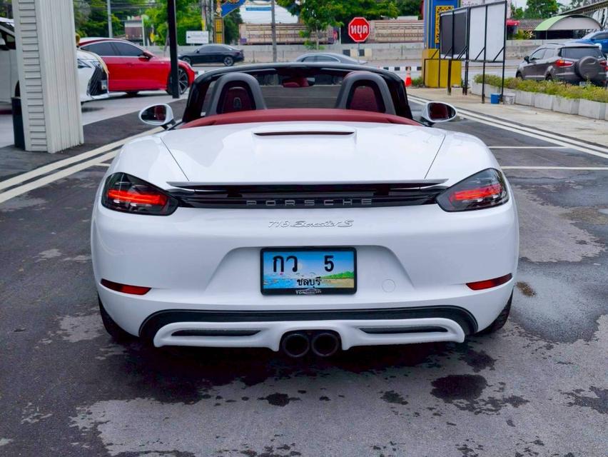รหัสรถ KPV5 2017 PORSCHE BOXSTER 2.0 CABRIOLET สีเทา wrap ขาว หลังคาแดง  18