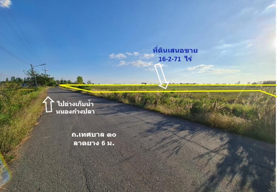 ขาย ที่ดิน ที่นาย่านชุมชนบ้านวัด ฝั่งตะวันออก ต.เทพาลัย อ.คง จ.นครราชสีมา 16 ไร่ 2 งาน 71.8 ตรว เขตเทศบาลฯ ใกล้โครงการพื 3