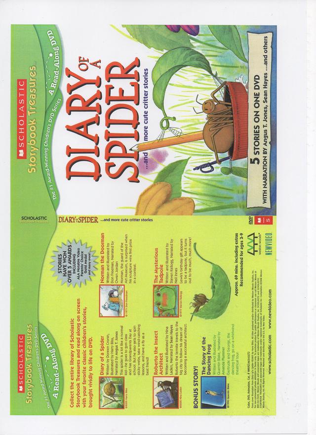 Diary of a Spider... and More Cute Critter Stories (Scholastic Storybook Treasures) (แผ่น Master) 2