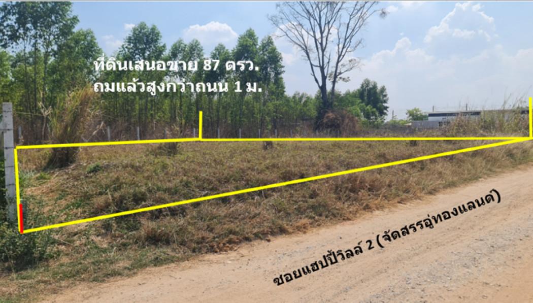 ขาย ที่ดิน บ้านโตนด ม.10 ต.หนองระเวียง อ.เมืองนครราชสีมา จัดสรรอู่ทองแลนด์ เนื้อที่ 87 ตรว ถมแล้วสูงกว่าถนน 1 ม. เจ้าของ 2