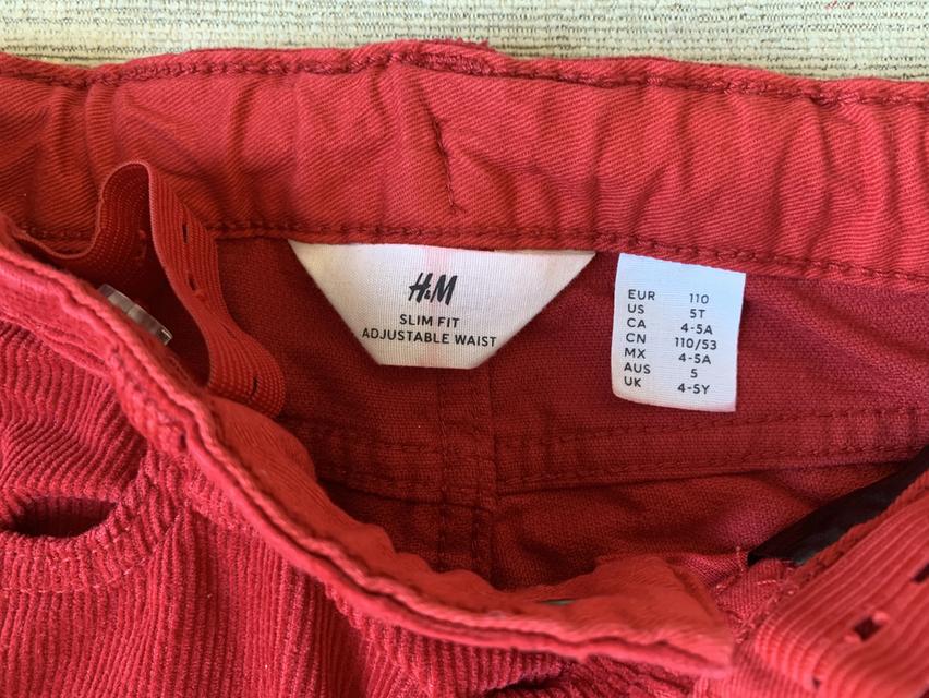 กางเกงขายาวเด็กสีแดง H&M รูปที่ 3