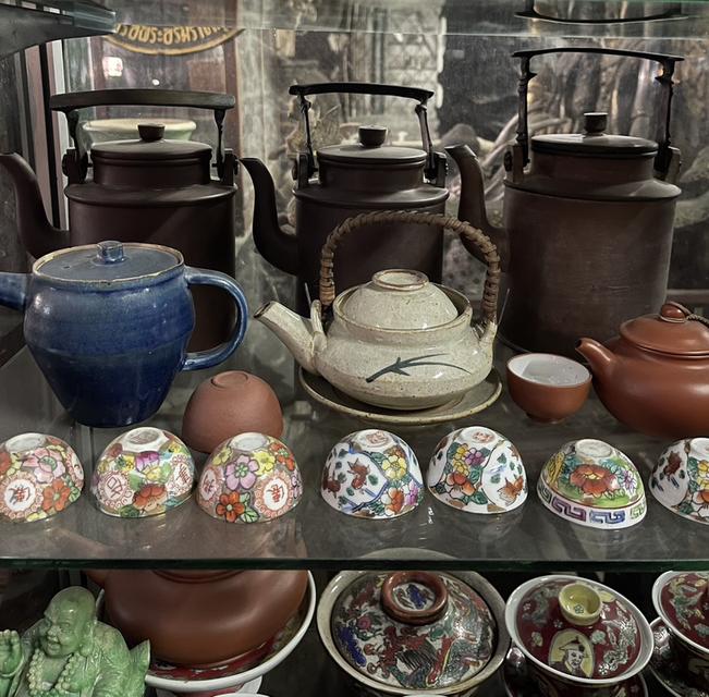 กาน้ำชาจีนโบราณ ปั้นสายทรงกระบอก หย่างถัง ป้านชาจีนเก่า ป้านชาอี๋ซิง จื่อซา ใบใหญ่ 14