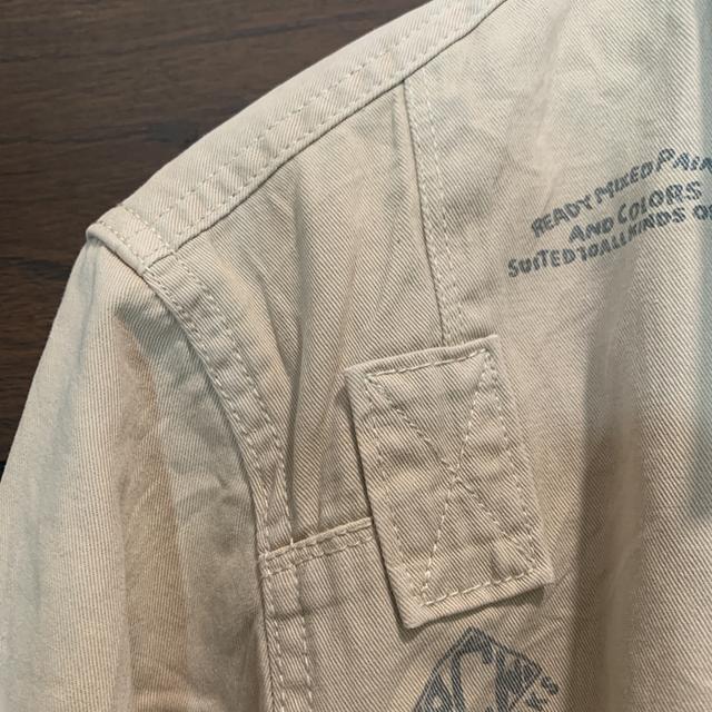 เสื้อเชิ้ต Avirex สีน้ำตาลเบจ รูปที่ 6