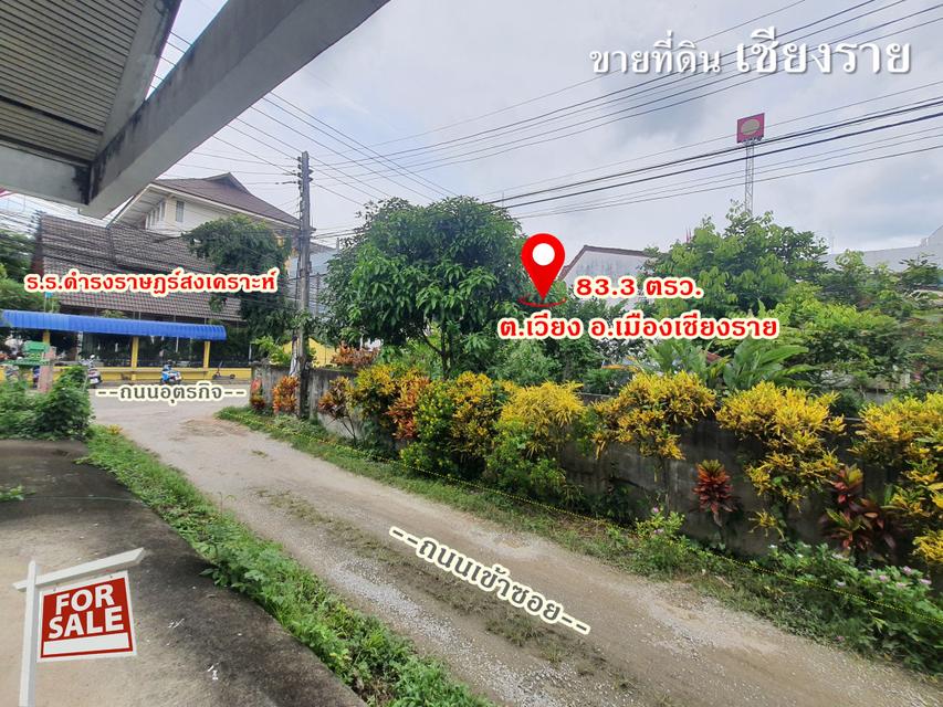 ขาย ที่ดิน ลดราคาพิเศษ ผังสีแดง แปลงสวย อ.เมืองเชียงราย 83.3 ตรว ทำเลดีติดถนนอุตรกิจ อ.เมืองเชียงราย 5