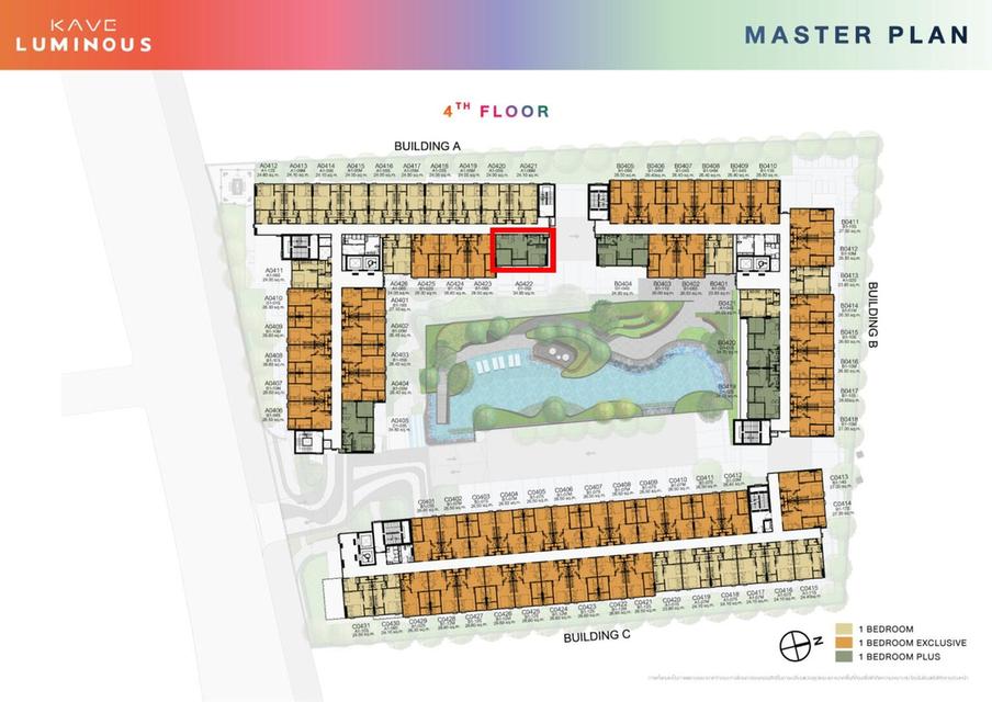 ขายดาวน์คอนโด เคฟ ลูมินัส บางมด ตึก A ชั้น 4 ทำเลดี เดินทางสะดวก 10