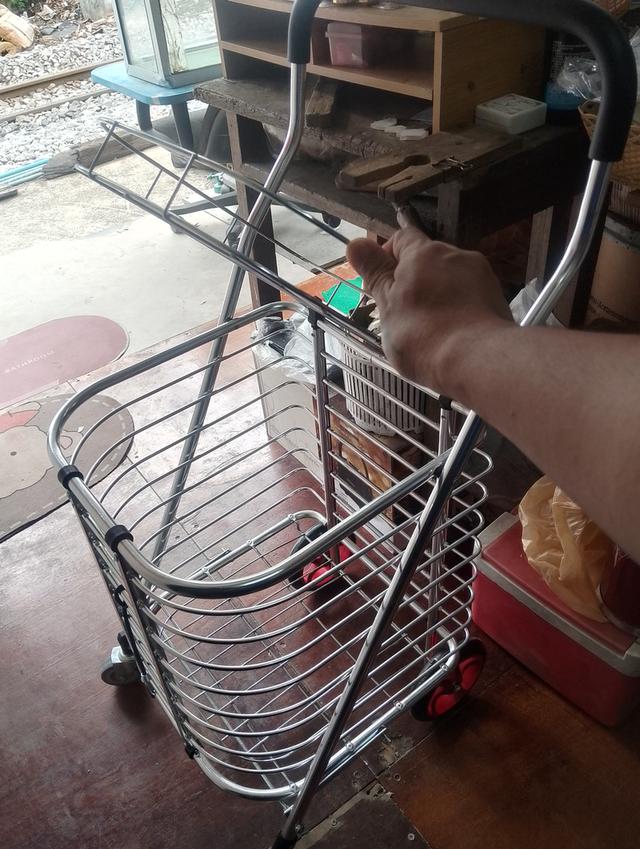 รถเข็นสแตนเลสพับเก็บได้ 2