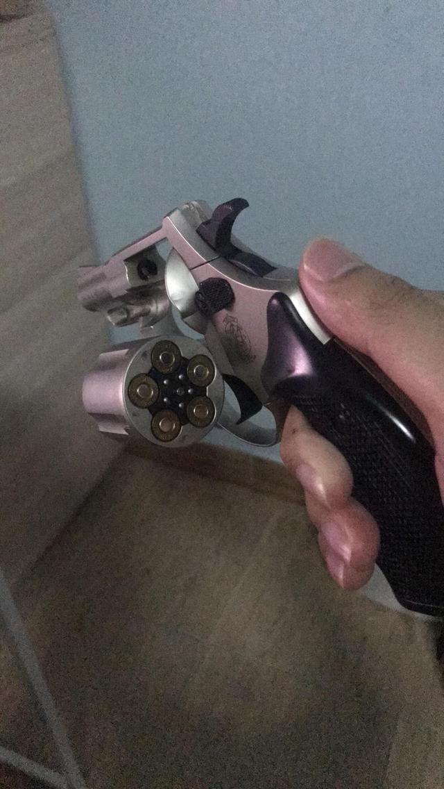 ปืนสำหรับแสดงหนังเสียงเปล่า Blank Gun ยี่ห้อ UMAREX : Smith & Wesson COMBAT nickel, plastic grips, cal. 9mm RK 3