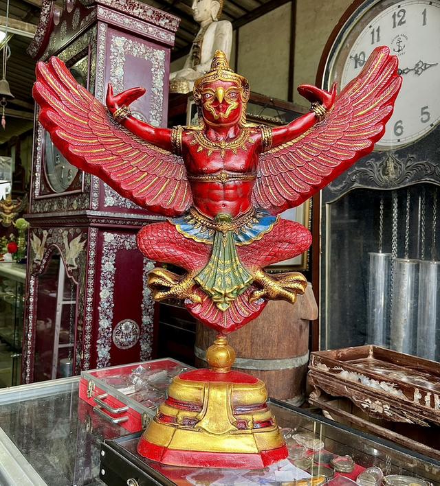 พญาครุฑ หน้าเทพบุตร ครุฑตั้งโต๊ะบูชา ขนาด50ซม 3