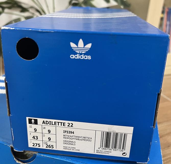 รองเท้ามือสอง ADIDAS ADILETTE 22 สีแดง