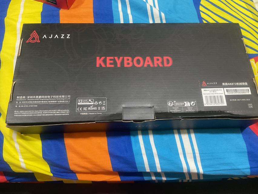 คีย์บอร์ดไร้สาย ใส่ถ่าน Ajazz ak872 สีMountain Mist Red switches เปลี่ยนเป็นbrownบางปุ่ม ประกันหมด สวิตช์บางปุ่มกดไม่ค่อยติด 2