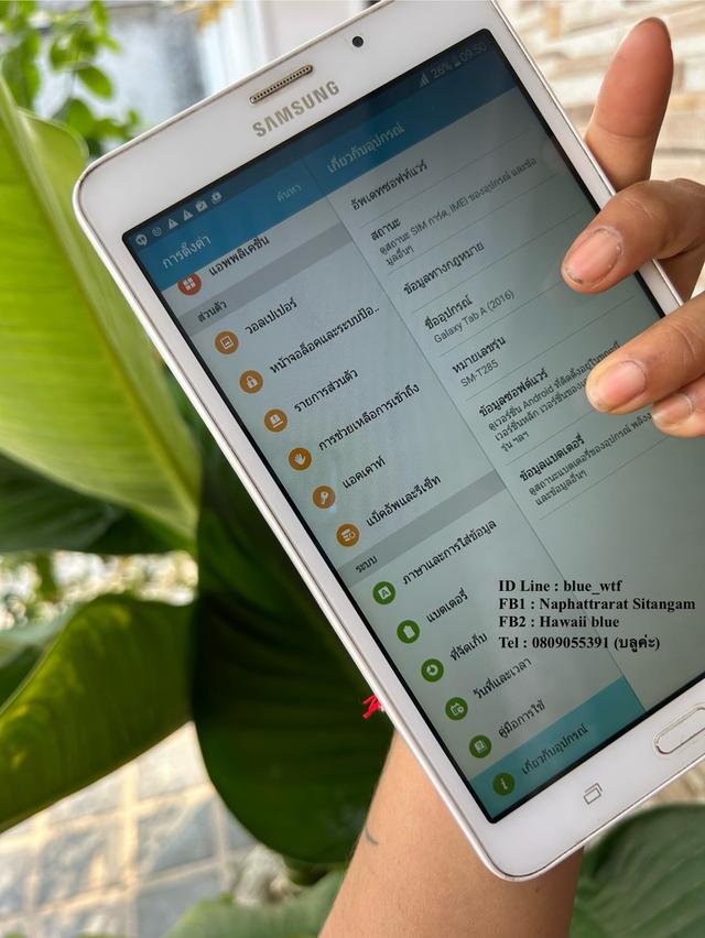 Samsung TabA(6) จอ7นิ้ว ใส่ซิมโทรได้รองรับ4G สภาพสวย ดูยูทูบได้เล่นเฟสได้tiktokได้ ใช้งานปกติ 2