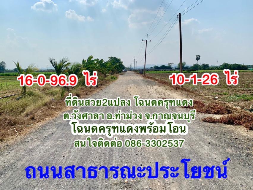 ขายที่ดินสวย2แปลง รวม26ไร่เศษ ใกล้มอเตอร์เวย์ สภาพแวดล้อมดี เหมาะทำเกษตร,ลงทุน,จัดสรรหรืออื่นๆ คมนาคมสะดวก 17