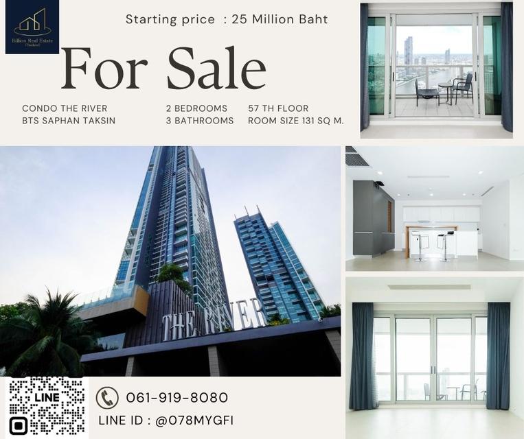 For Sale "The River Condo" -- 2 Beds 131 Sq.m. 25 Million Baht -- Along Chao Phraya River! 1