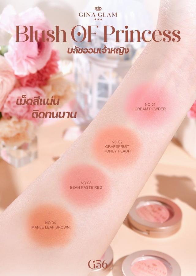 GINA GLAM BLUSH OF PRINCESS บลัชออน สีสวยทน NO. 04 4