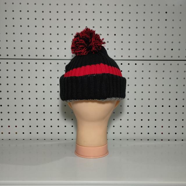 หมวกถัก Polar Wear 2 Ply Hat สีดำ-แดง ปอมปอม รูปย่อยที่ 4