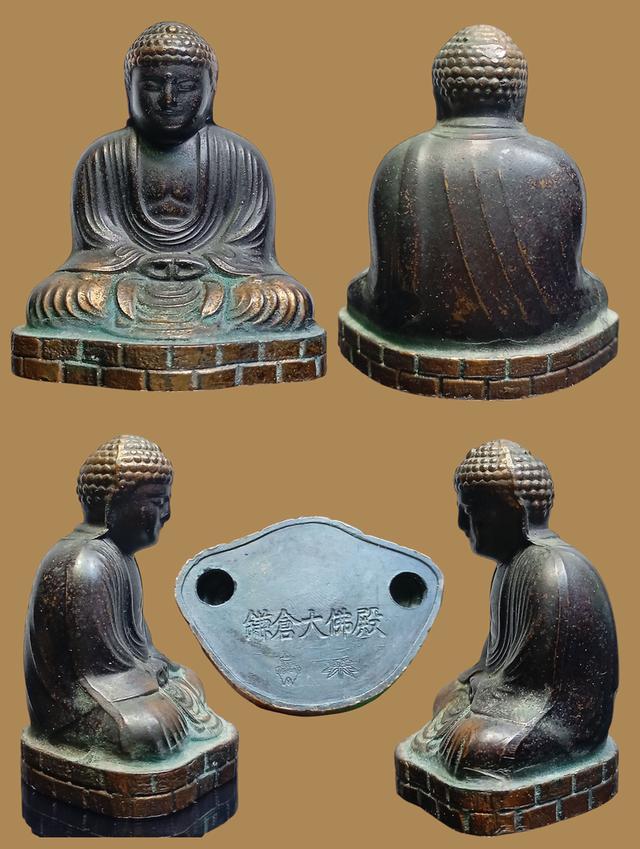 เปิดพระพุทธรูปเนื้อสัมฤทธิ์ เก่าคามามุระ ประเทศญี่ปุ่น มีตราประจำตระกูลตอกด้านใต้ฐานชอบทักได้ครับ