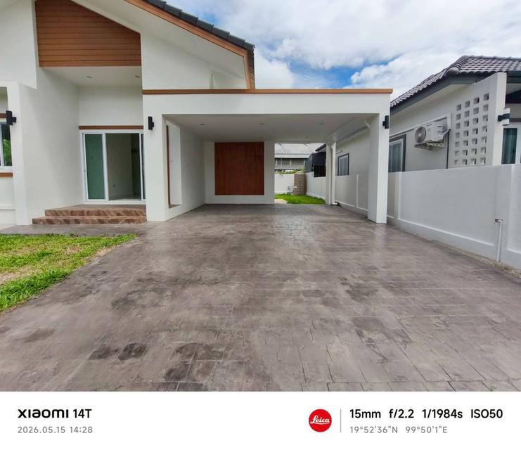 บ้านเดี่ยวสร้างใหม่พร้อมเข้าอยู่กลางเมืองเชียงรายทำเลไข่แดง 3
