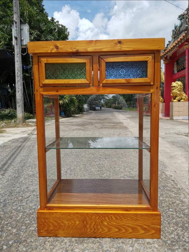 ตู้กระจกสี บานกระจกสีหมุนได้ 60x40x90 ซม.