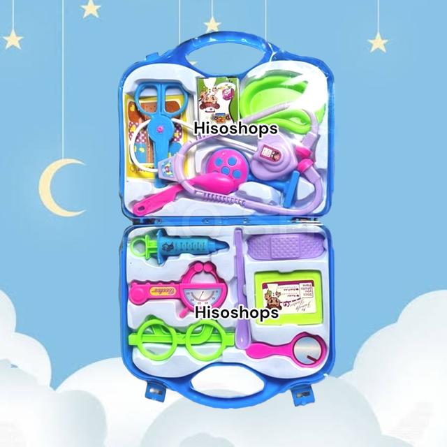 Toy World DOCTOR SET 14 pcs.เซ็ทกระเป๋าคุณหมอแสนสนุก 24 ชิ้น ของเล่นเสริมจินตนาการสำหรับเด็ก สีสันน่ารักสดใส ฟ้า ขมพู คละสี 2