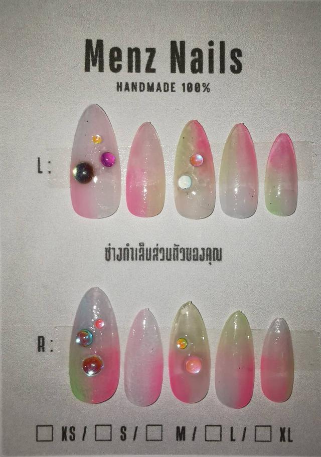 เล็บเพ้นท์ไล่เฉด เมนซ์เนลส์ งานแฮนด์เมด 100% สำหรับเล็บมือและเล็บเท้า รูปที่ 7