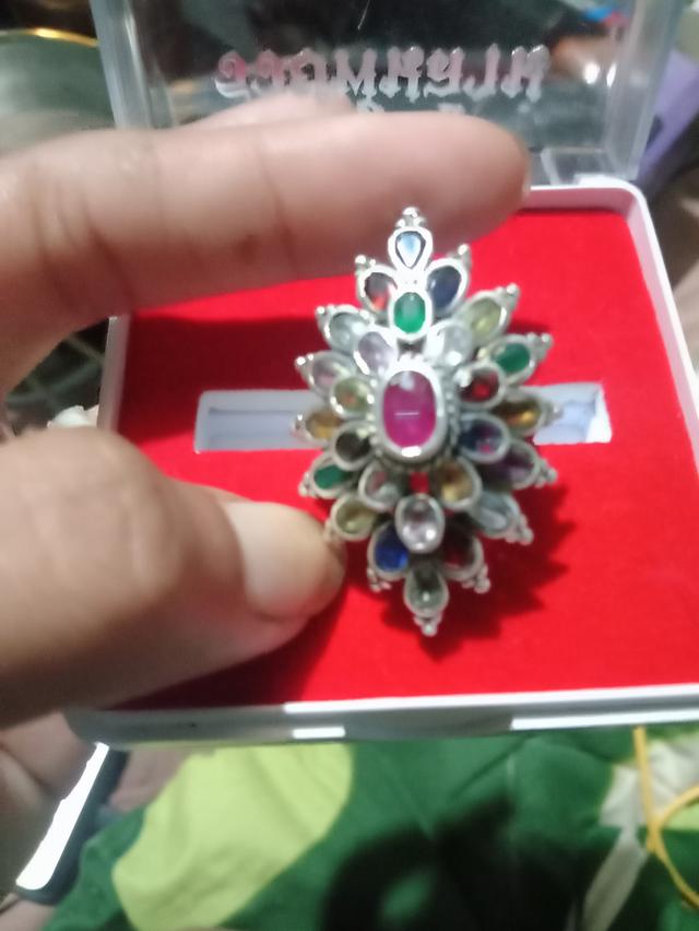 แหวนนพเก้าเงินแท้ตอก925