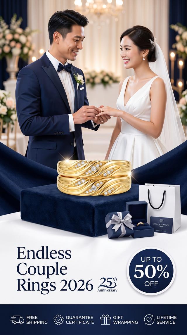 FineJewelThai | Endless Couple Rings แหวนคู่ เพชรแท้ เพชรพรีเมี่ยม ลดสูงสุด50%