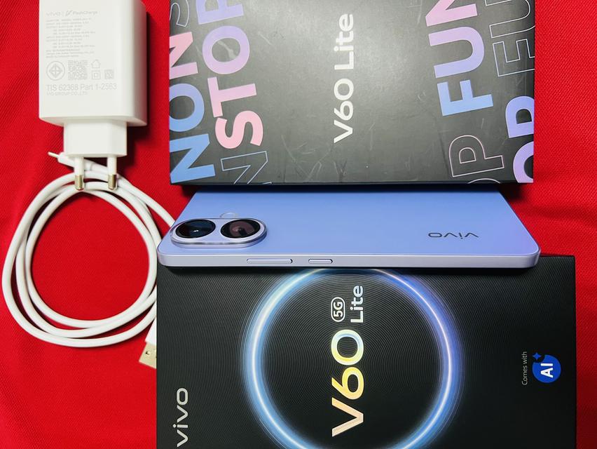 Vivo V60lite สีฟ้า สภาพใหม่มาก อุปกรณ์ครบกล่อง