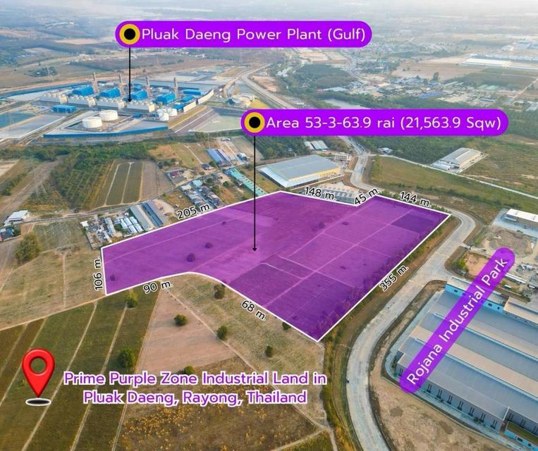 ขายที่ดินอุตสาหกรรมศักยภาพสูง | ปลวกแดง – ระยอง เนื้อที่รวม 53-3-63.9 ไร่ 1