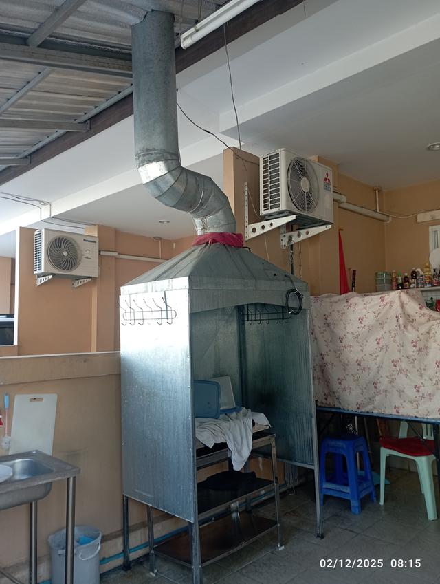 เครื่องดูดควันร้านอาหารตามสั่ง พร้อมกล่องทำอาหาร