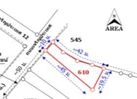 ขายที่ดินราคาประเมินราชการ ติดถนนใหญ่ กลางเมืองเชียงใหม่ ผังเมืองสีแดง 6