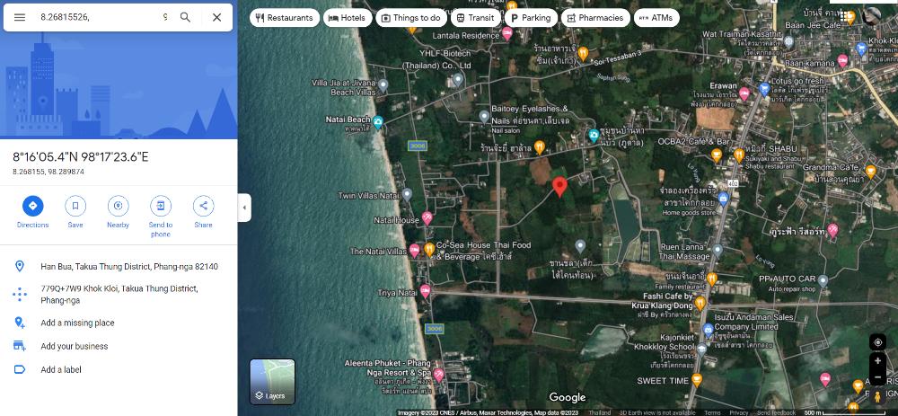 ที่ดินพร้อมสวนปาล์มใกล้หาดนาใต้ พังงา ติดถนนสาธารณะ ยกแปลง 25 ล้านบาท 1