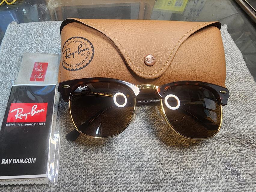 RayBan แท้สภาพใหม่ มีแว่น มีbook มีผ้าเช็ดแว่น กับซองใส่แว่น รับประกันของแท้ทุกอัน ดู2รูปสุดท้ายได้ครับเป็นเครื่องการันตี รูปที่ 9