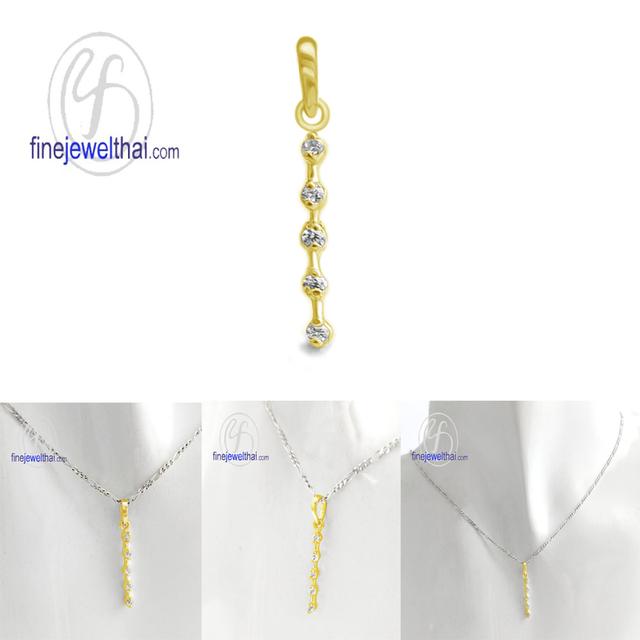 Finejewelthai จี้มินิมอล เงินแท้925 เพชรสังเคราะห์ - P1158cz รูปที่ 4