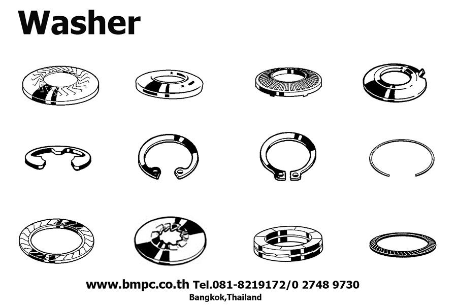 แหวนกะทะ, แหวนจักร, Wedge lock washer, linch PIN, Belleville washer, circlip ring, น๊อตล๊อก, แหวนพับ, Tab washer, wave washer 18