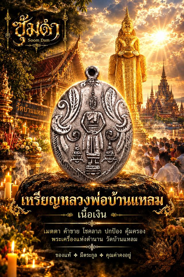 🔥เหรียญหลวงพ่อบ้านแหลม เนื้อเงิน